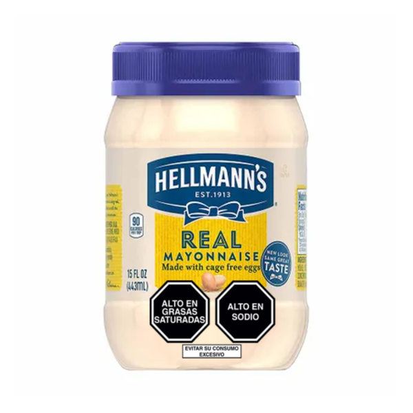 Hellmann's Mayonesa Real Mayo pote x15 oz