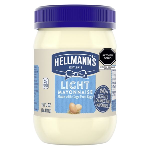 Hellmann's Mayonesa Real Mayo Light pote 15oz