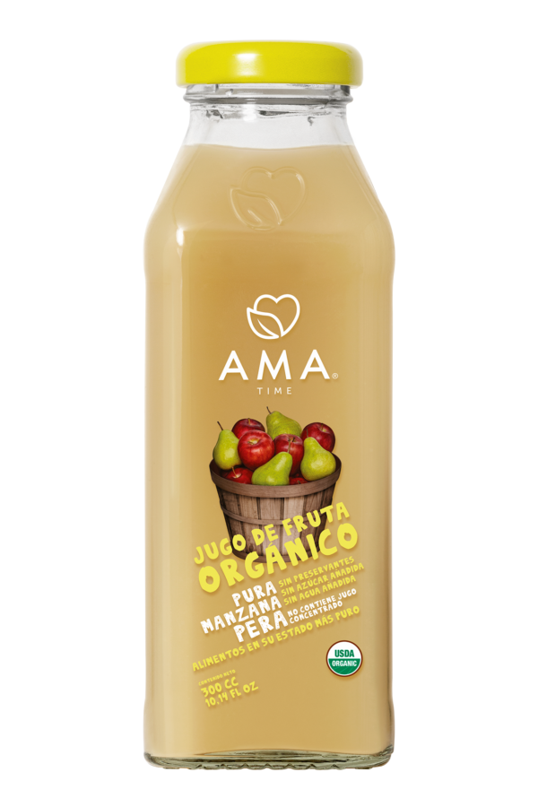 AMA Time Jugo Orgánico Manzana y Pera